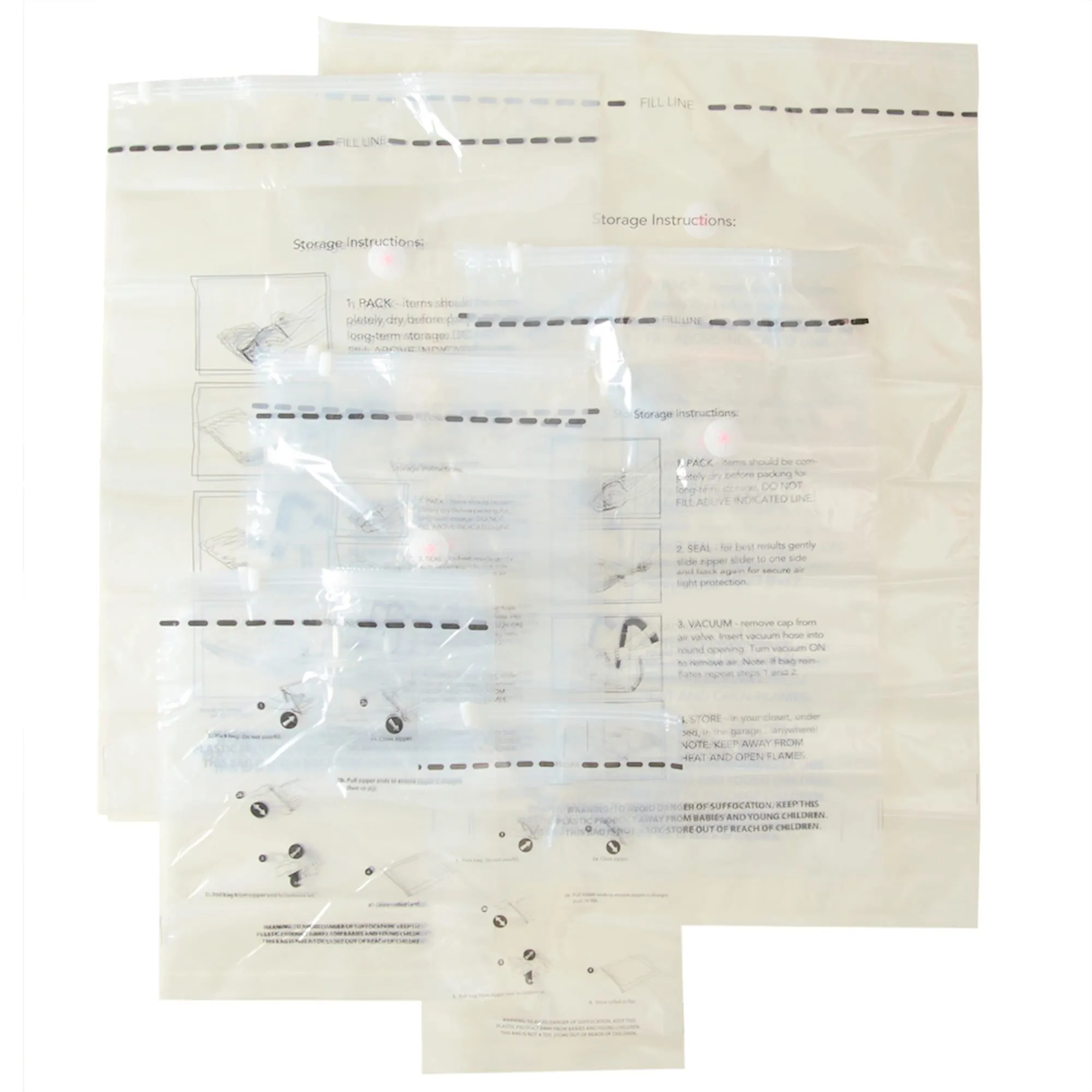 12 Piece Plastic Vacuum Bag