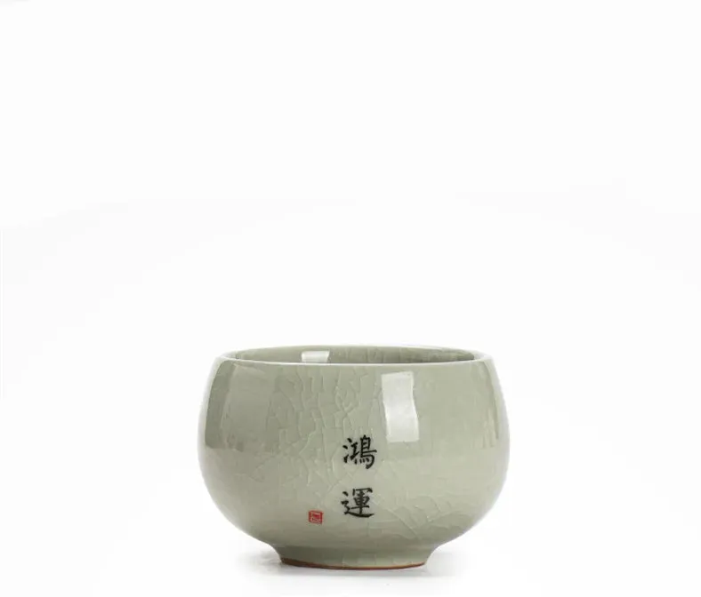 140ml Exquisite Ice Crack Glaze Ceramic Tea Cups Hand-painted Porcelain Master Cup Exquisite Teacup Tea Accessories