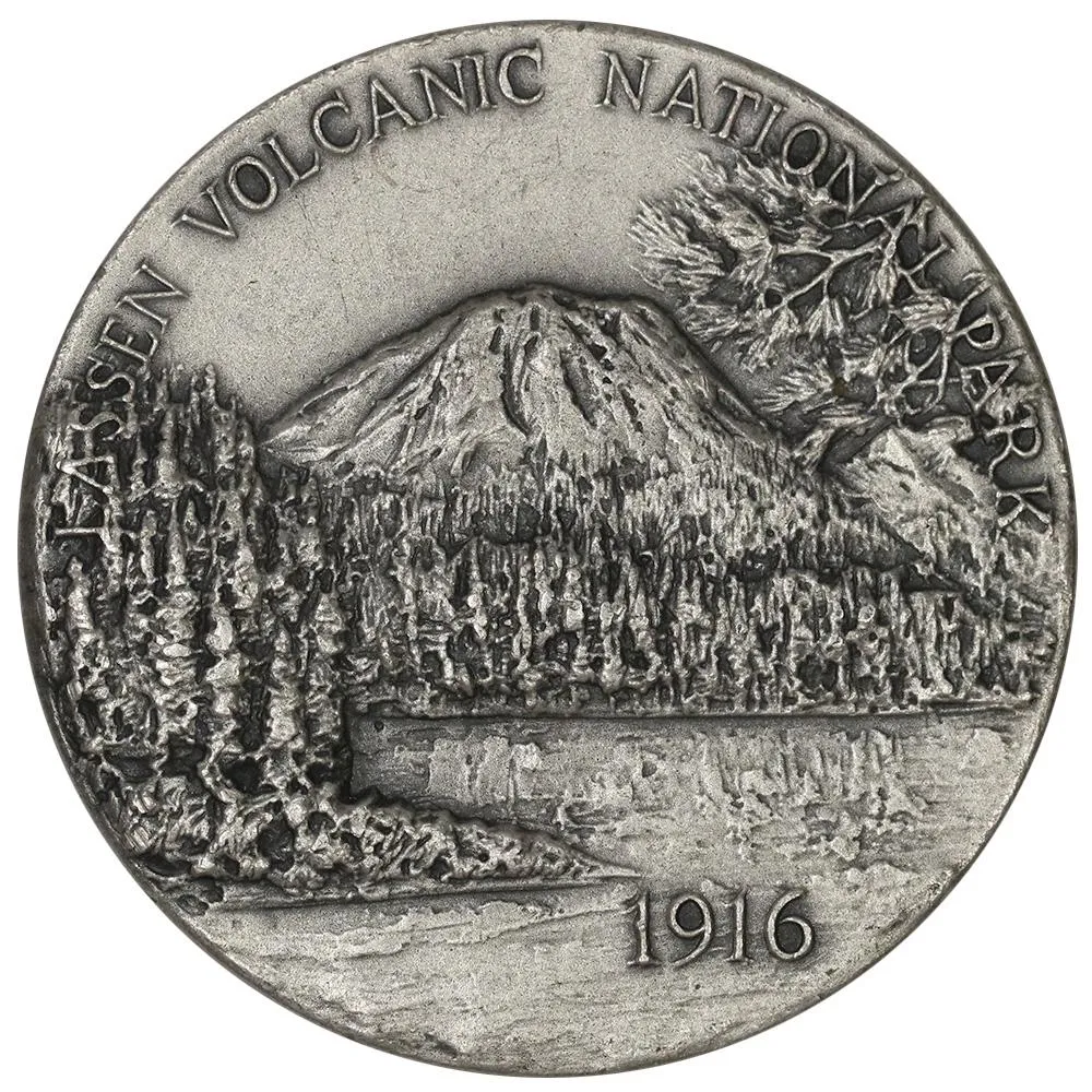 1972 .999 Silver Medallic Art Co. Lassen Volcanic National Parks Medal - 39mm