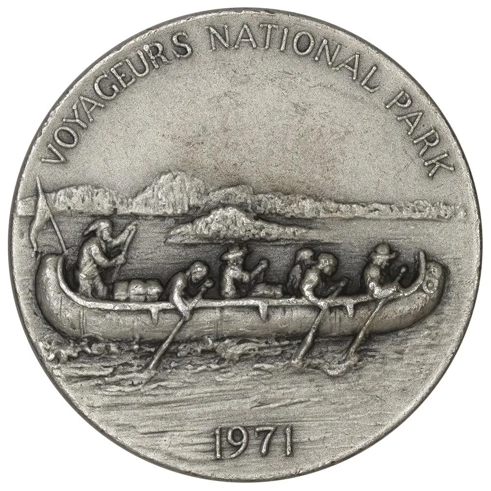 1972 .999 Silver Medallic Art Co. Voyageurs National Parks Medal - 39mm