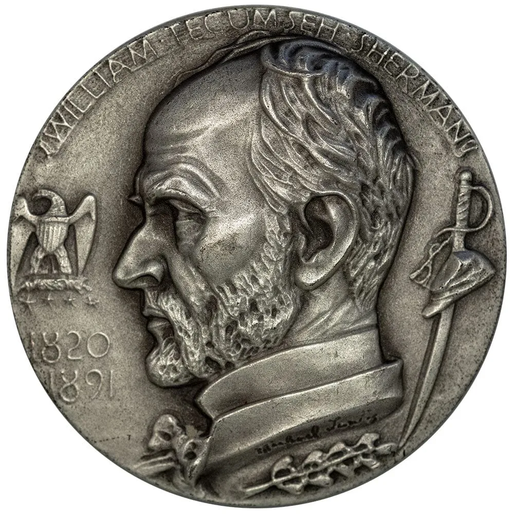 1973 .999 Silver Medallic Art Co. William Tecumseh Sherman Medal - 39mm
