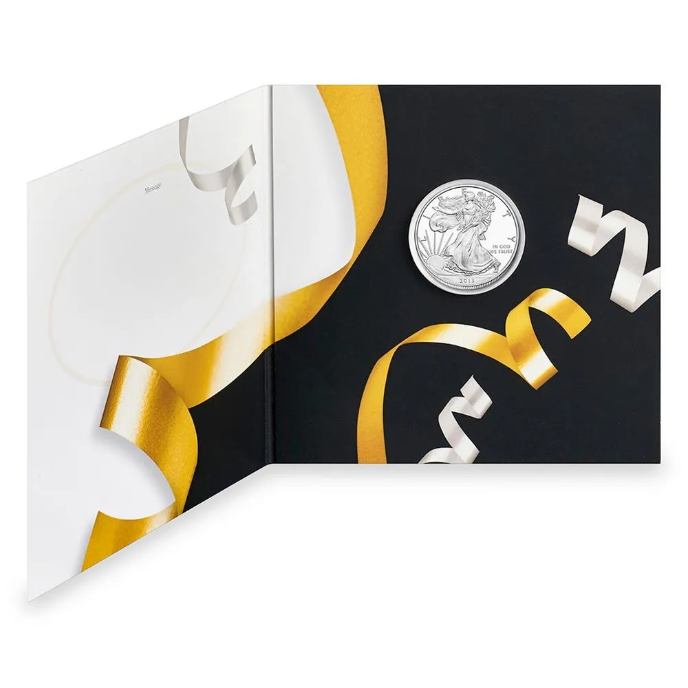 2013 Congratulations Set with 2013-W 1 oz Proof Silver Eagle - Scarce!