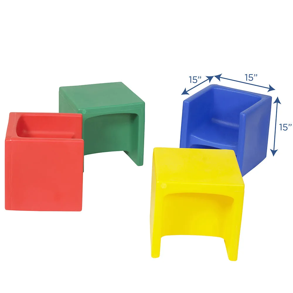 3-in-1 Cube Chairs Set | 4 Pieces