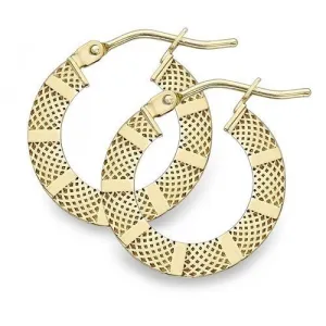 9ct Gold 20mm Round Hoop Earrings