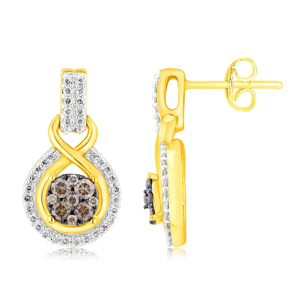 9ct Yellow Gold 1/2 Carat Diamond Studs with Australian Diamonds