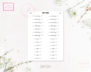 A111c | Lettering Functional Planner, Days