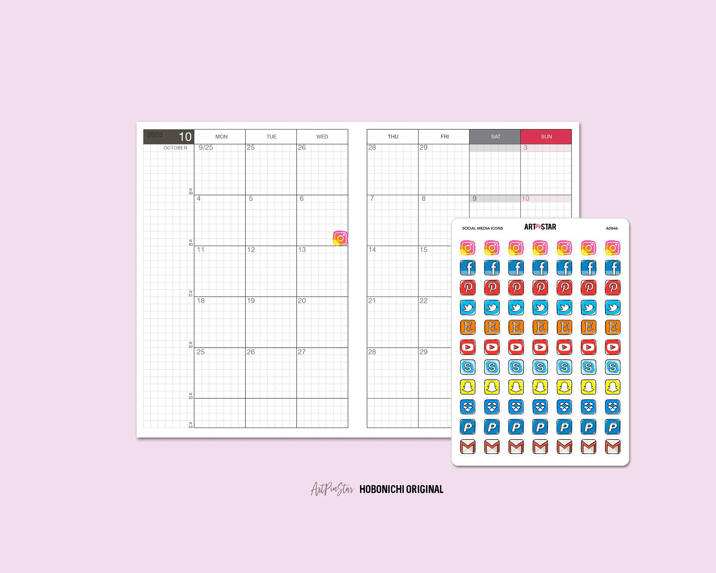 A111c | Lettering Functional Planner, Days