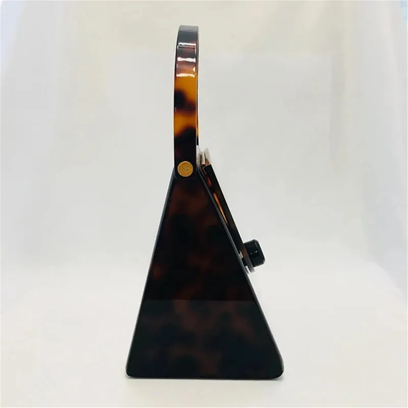 Acrylic Evening Bags - Amber Leopard