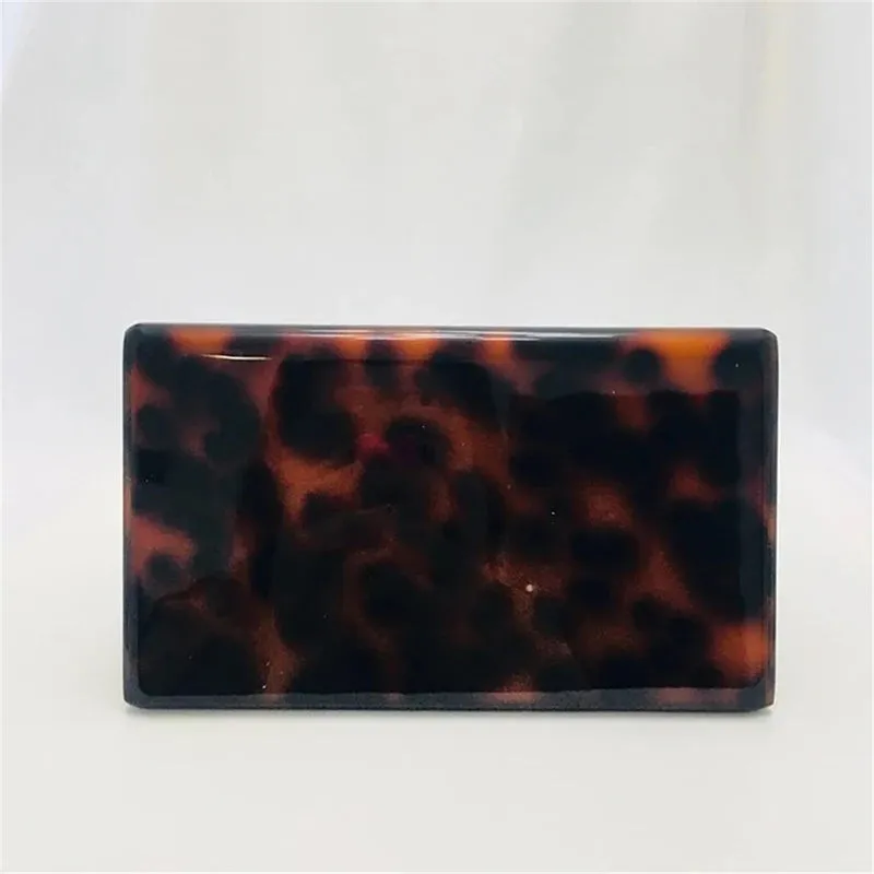 Acrylic Evening Bags - Amber Leopard