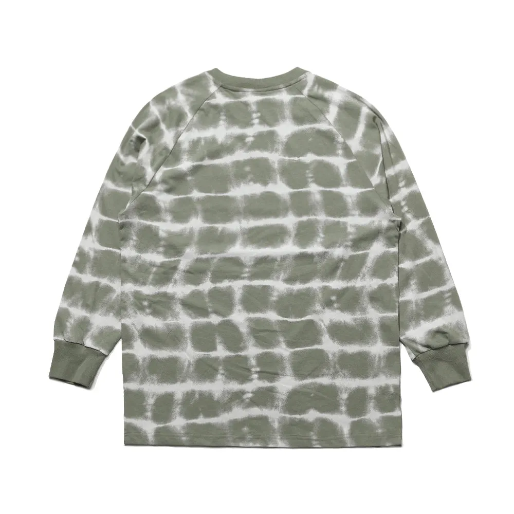 AWF LOGO TIE-DYE LONG SLEEVE KHAKI