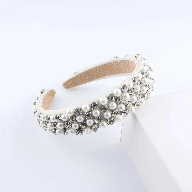 Baroque Diamond-studded Pearl Exquisite Headband