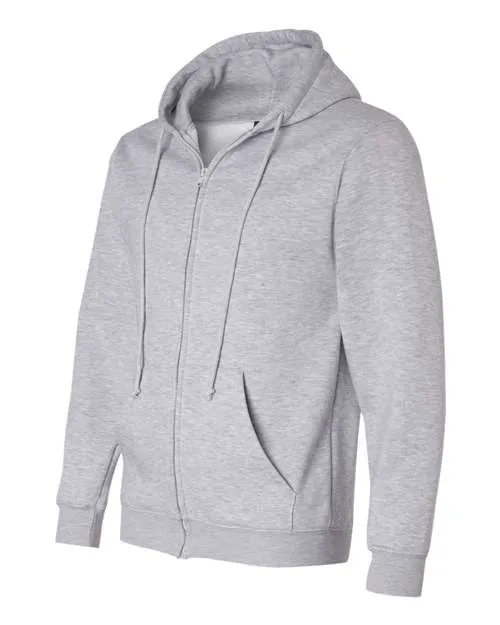 Bayside Men's USA-Made Full-Zip Hooded Sweatshirt