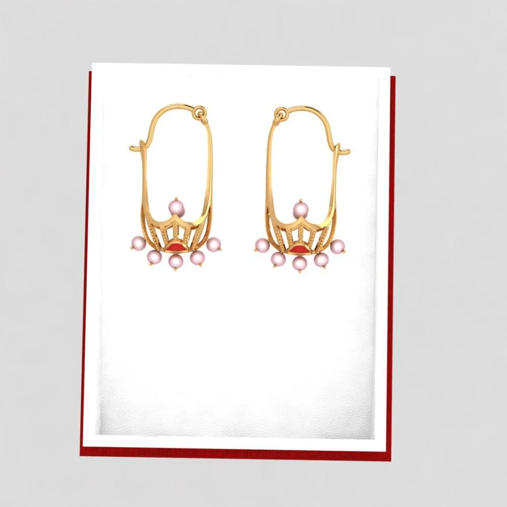 Beautiful 22-karat Gold Earrings With A Unique Design