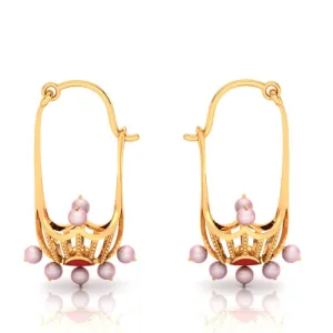 Beautiful 22-karat Gold Earrings With A Unique Design