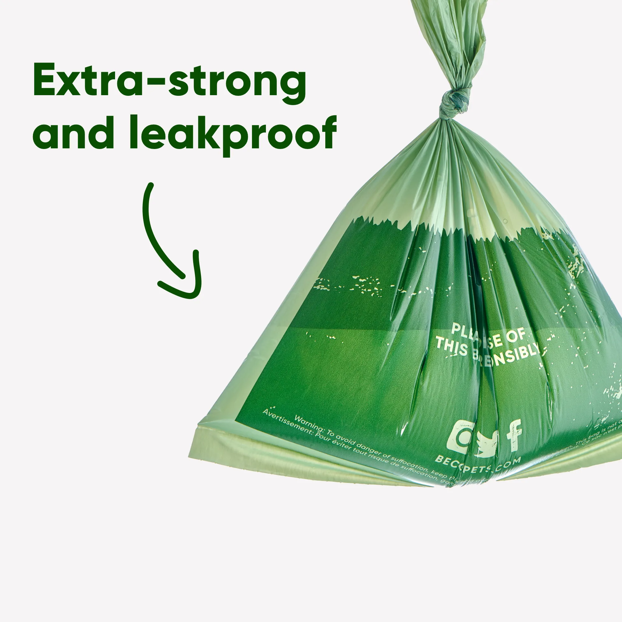Beco Poop Bag, Mint Scented | Big, Strong, Leak-Proof