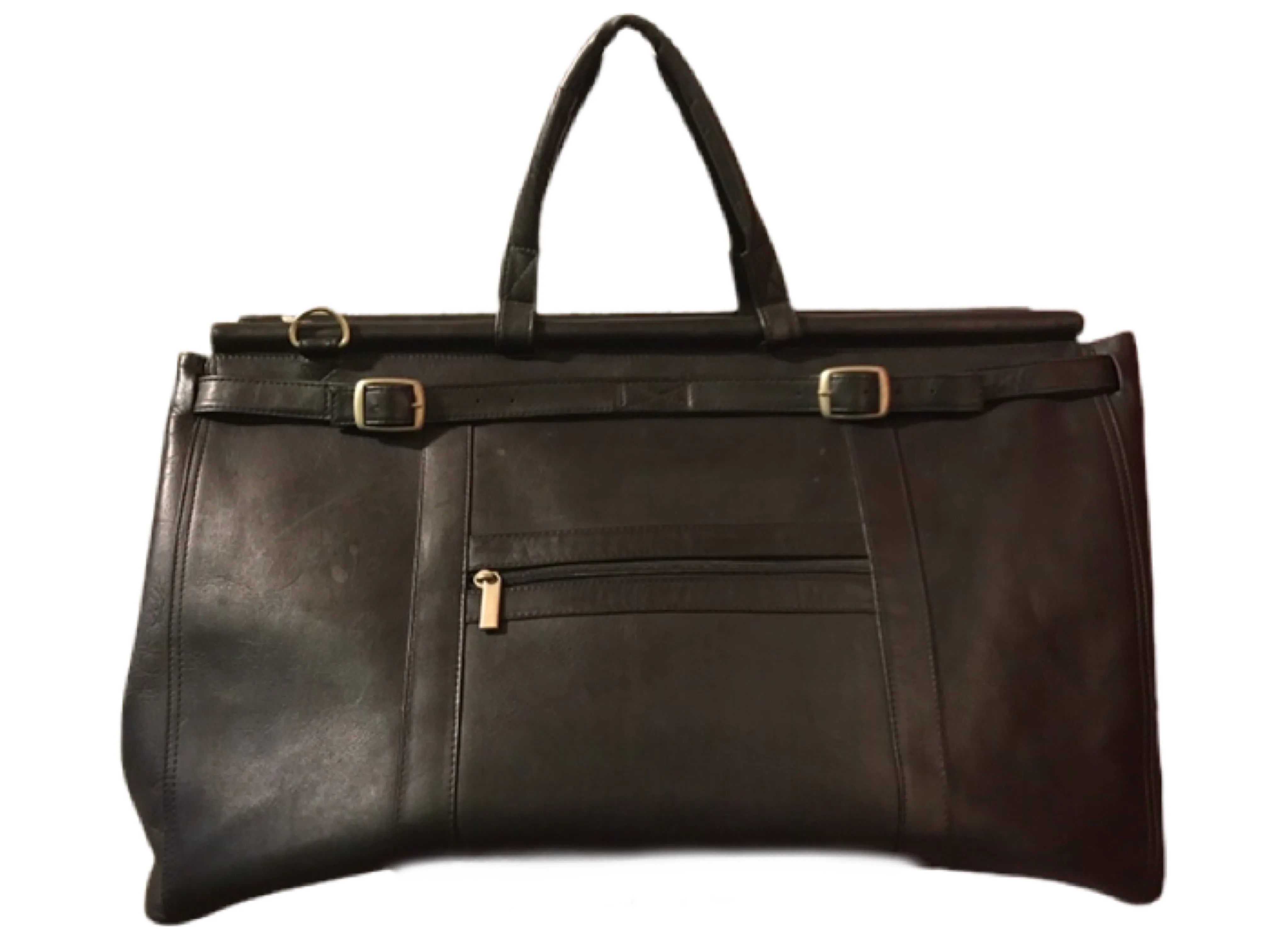 Black Leather Travel Bag