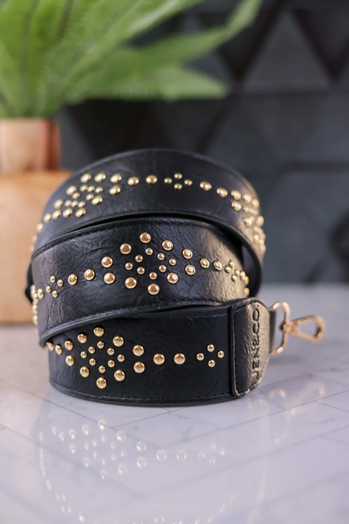 Black Studded Guitar Strap FINAL SALE