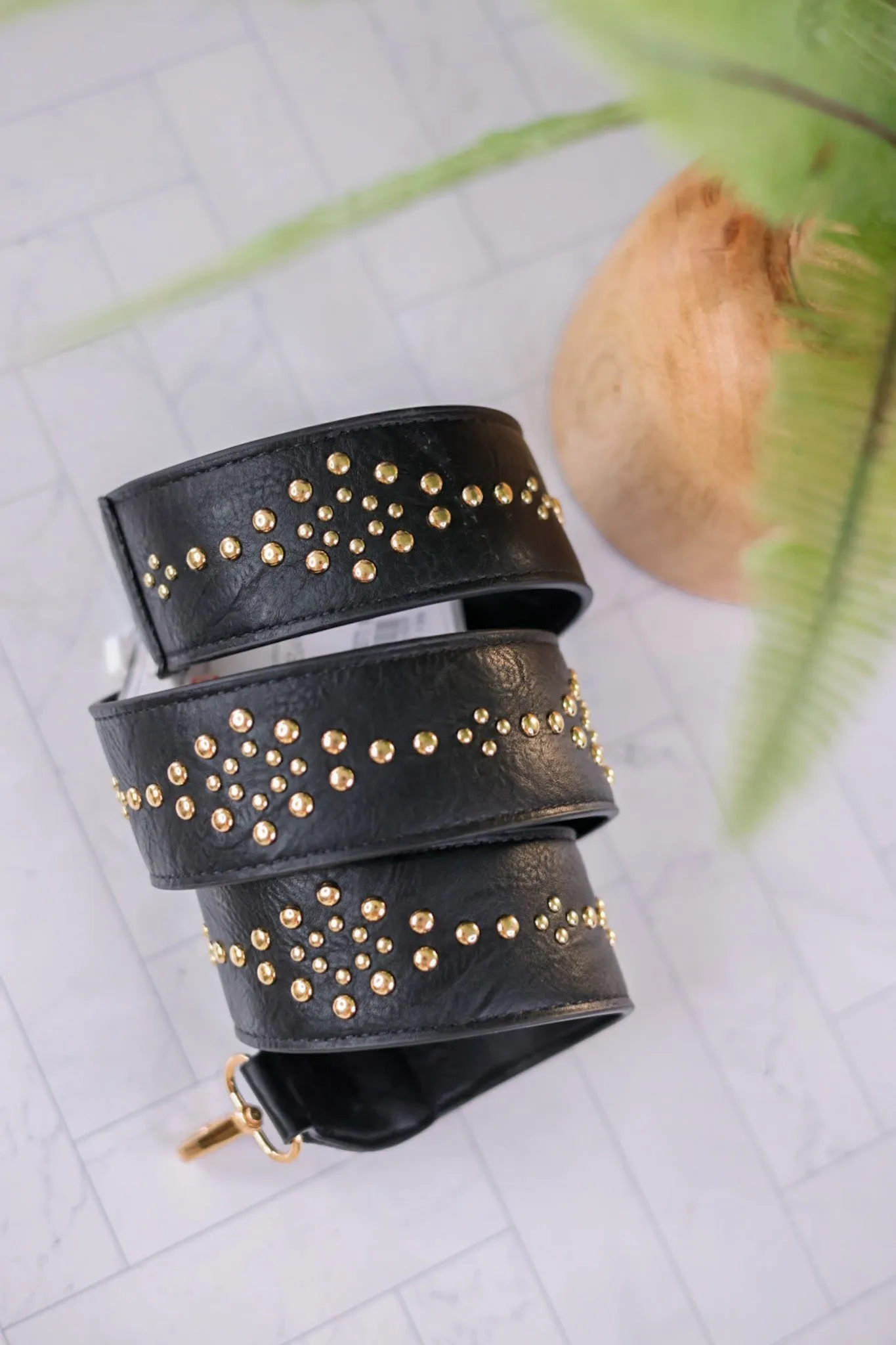Black Studded Guitar Strap FINAL SALE