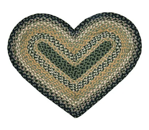 Black/Mustard/Creme Braided Rug In Different Shapes And Sizes