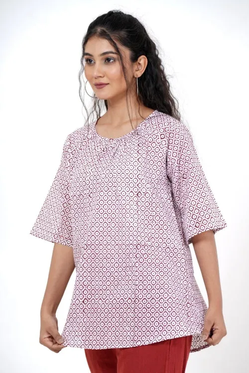Bloom Bliss Hand Block Printed Top