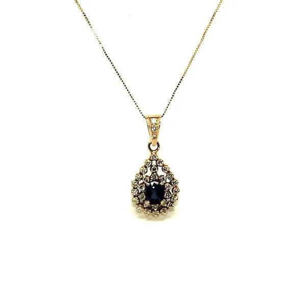 Blue Sapphire And Diamond Double Clustered Ad No.0597