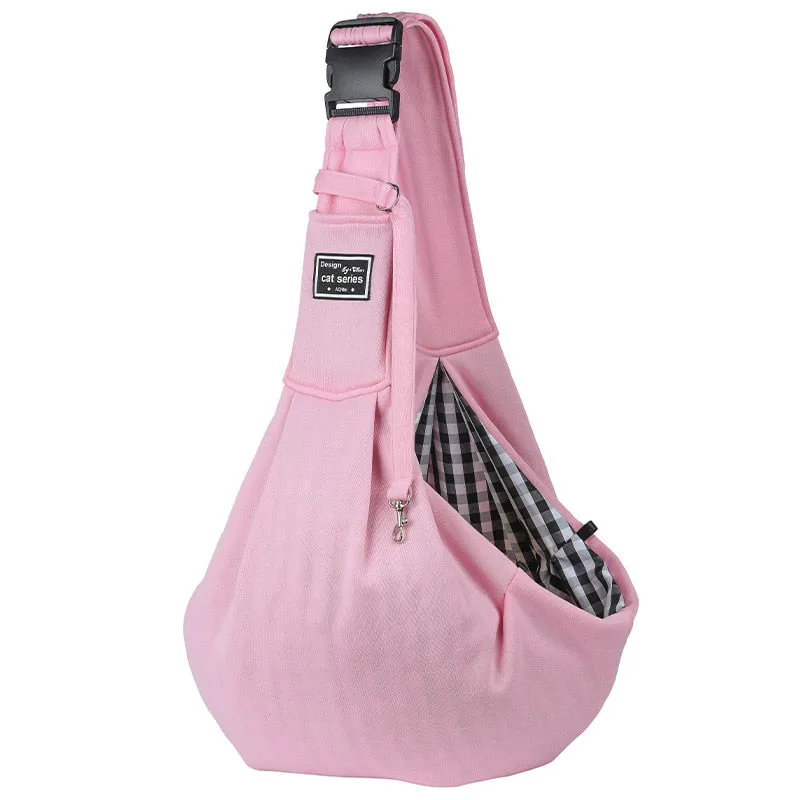 Breathable Pet Go Bag Foldable Dog Backpack Portable Single Shoulder Crossbody Solid Color Pet Outing Travel Bag Pet Accessories