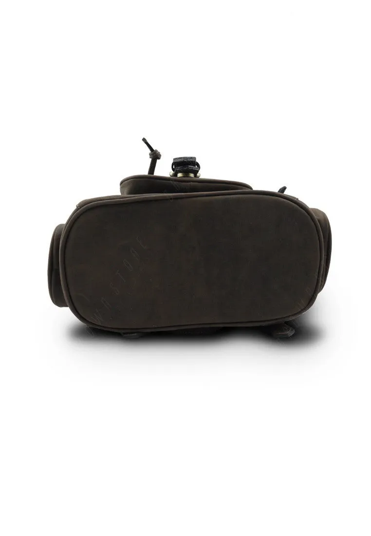 Brown Stone Girl Boston Backpack Dark Nubuck