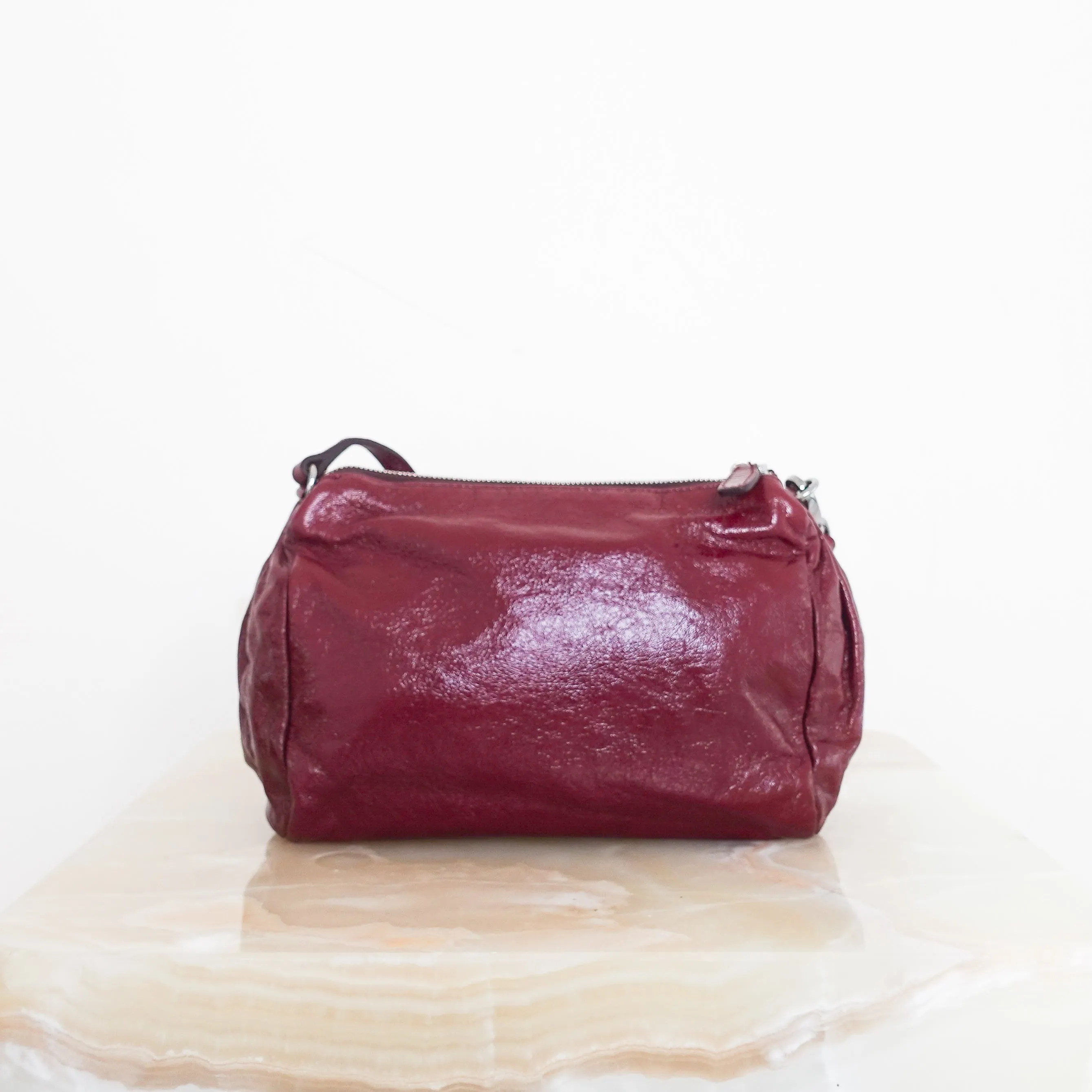 Burgundy mini shoulder bag