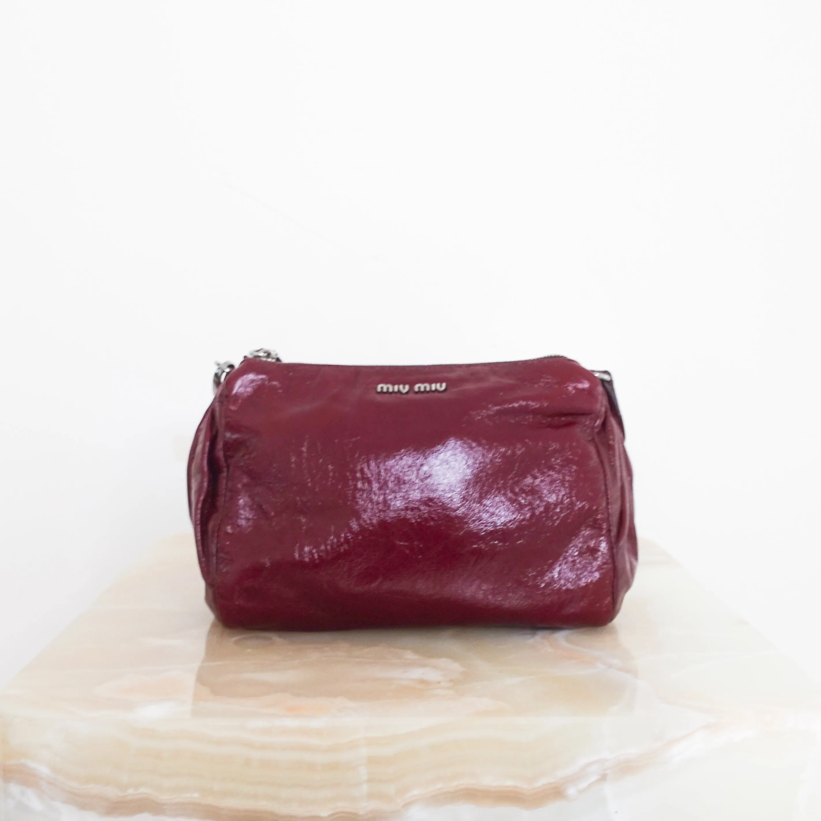 Burgundy mini shoulder bag