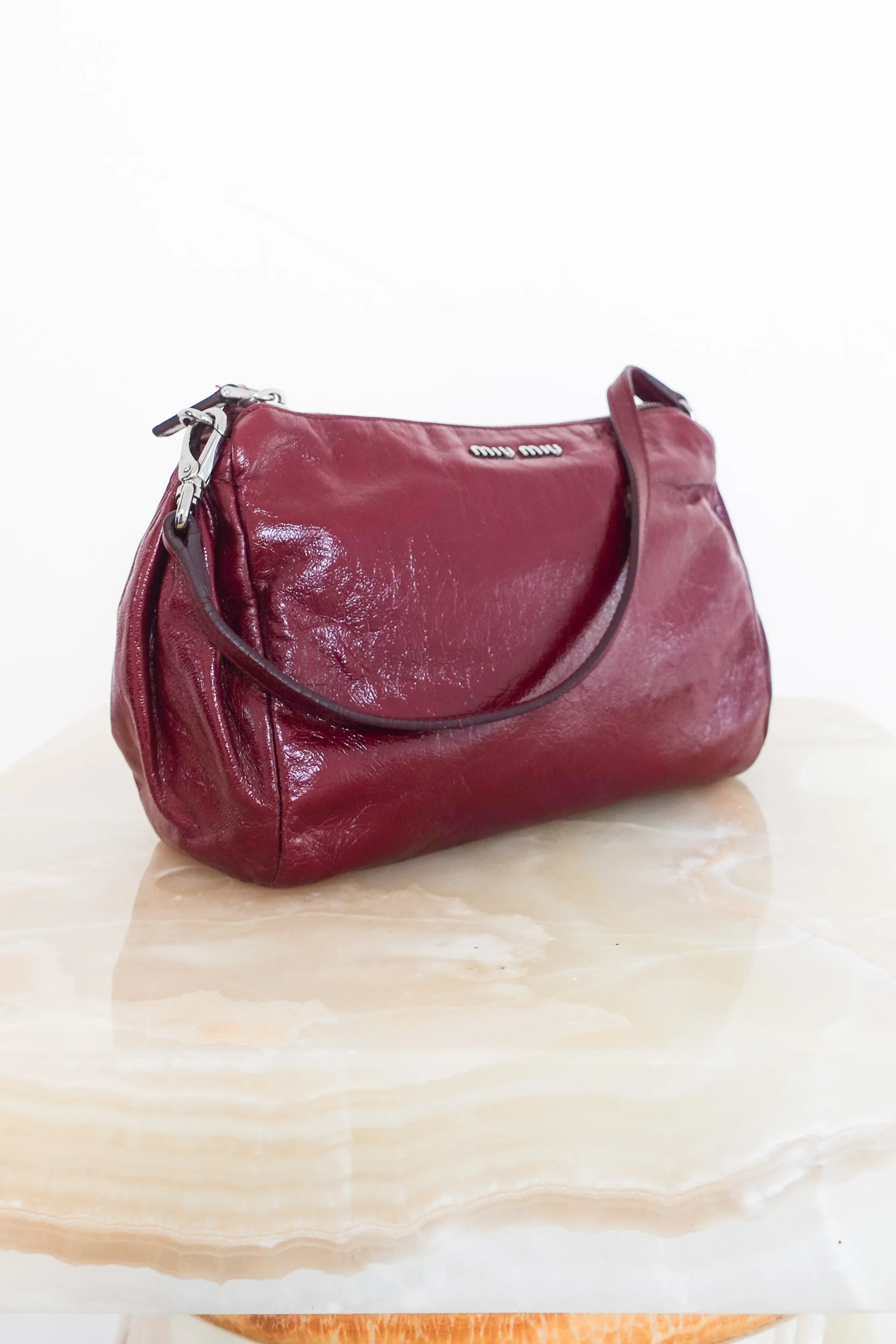 Burgundy mini shoulder bag
