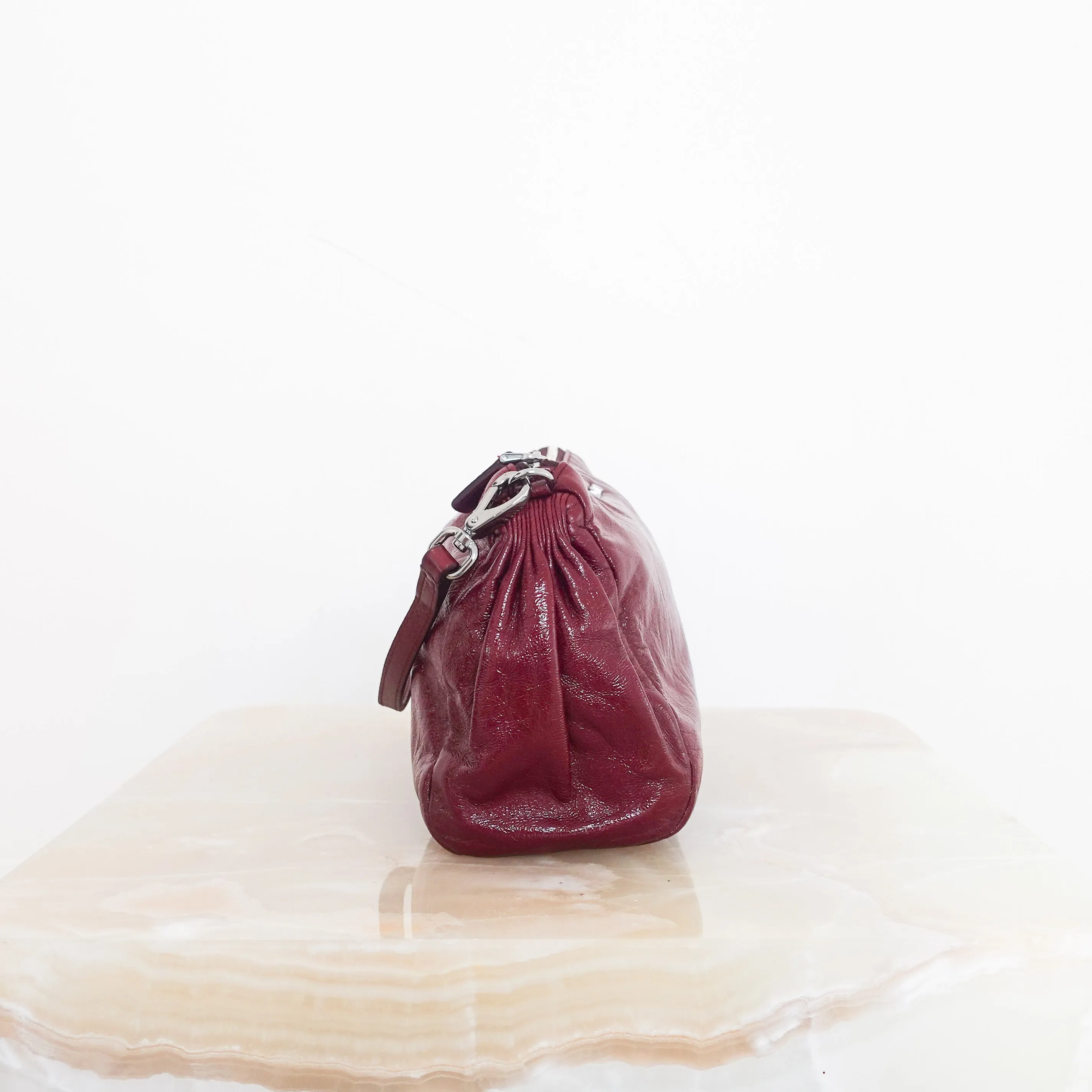 Burgundy mini shoulder bag
