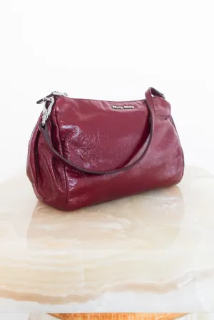 Burgundy mini shoulder bag