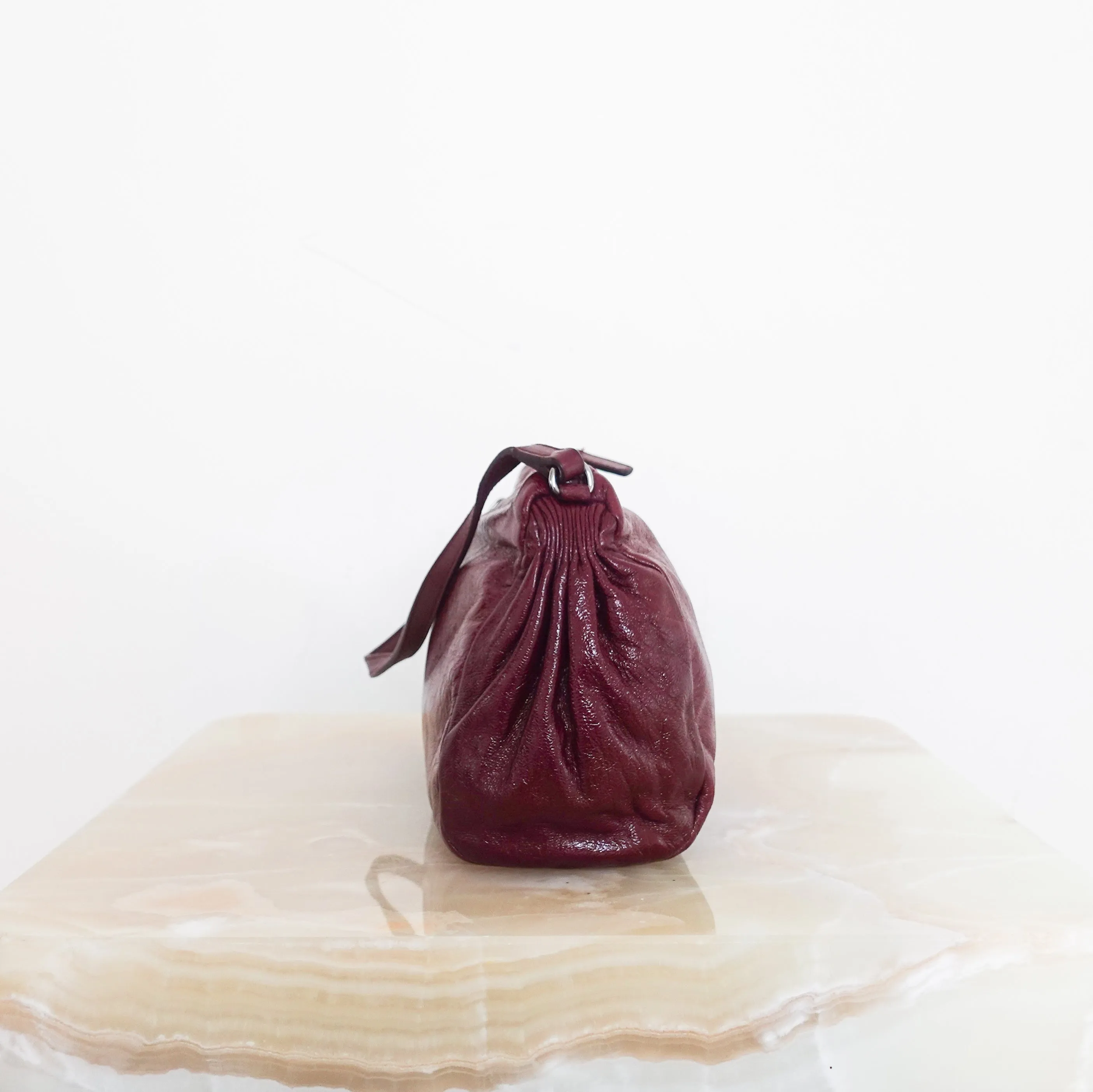 Burgundy mini shoulder bag