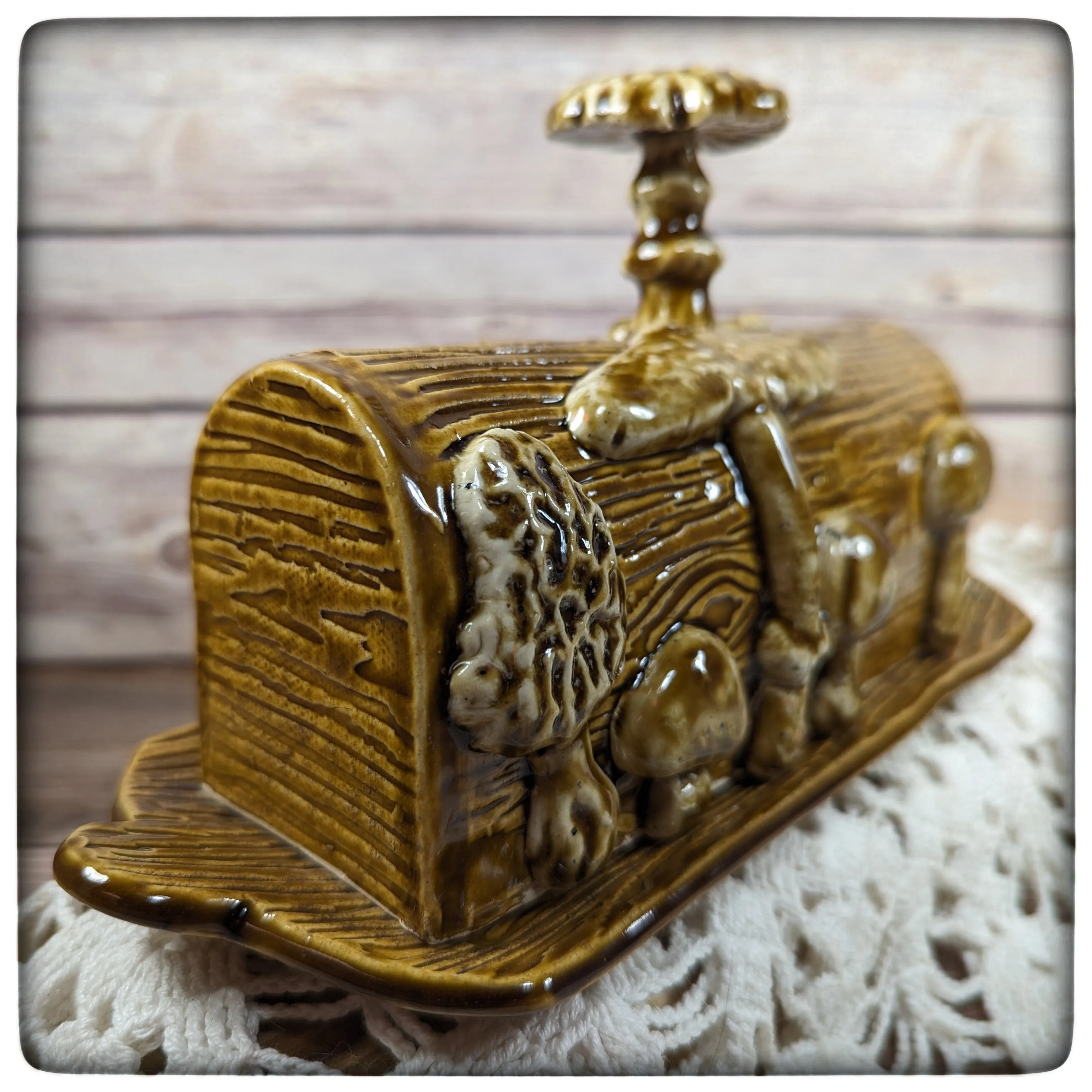 Butter Dish (Fairy Door and Mushrooms)