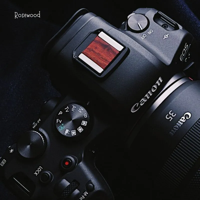 Canon EOS R5 R6 Hot Shoe Cover Wood
