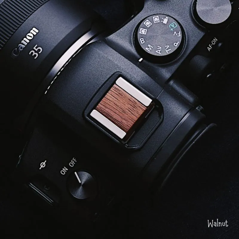 Canon EOS R5 R6 Hot Shoe Cover Wood