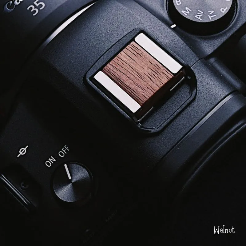Canon EOS R5 R6 Hot Shoe Cover Wood