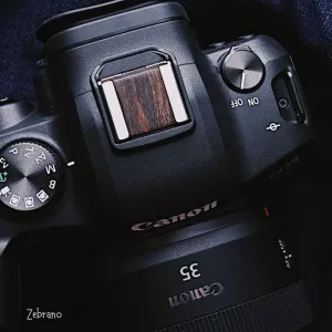 Canon EOS R5 R6 Hot Shoe Cover Wood