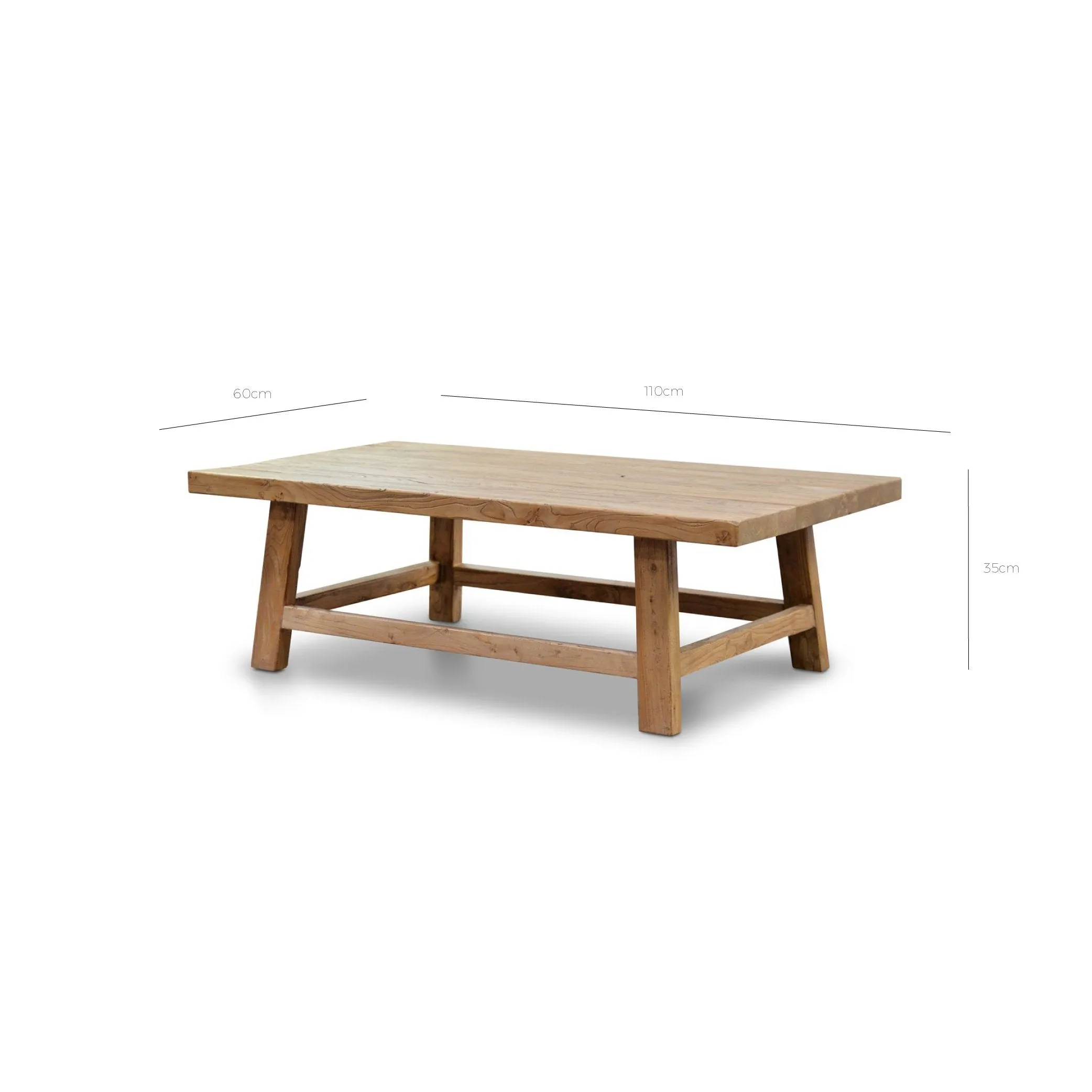 Canova 1.1m Reclaimed Wood Rectangular Coffee Table