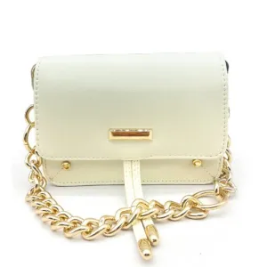 Caroline Alberta Chunky Chain Bag - Ivory