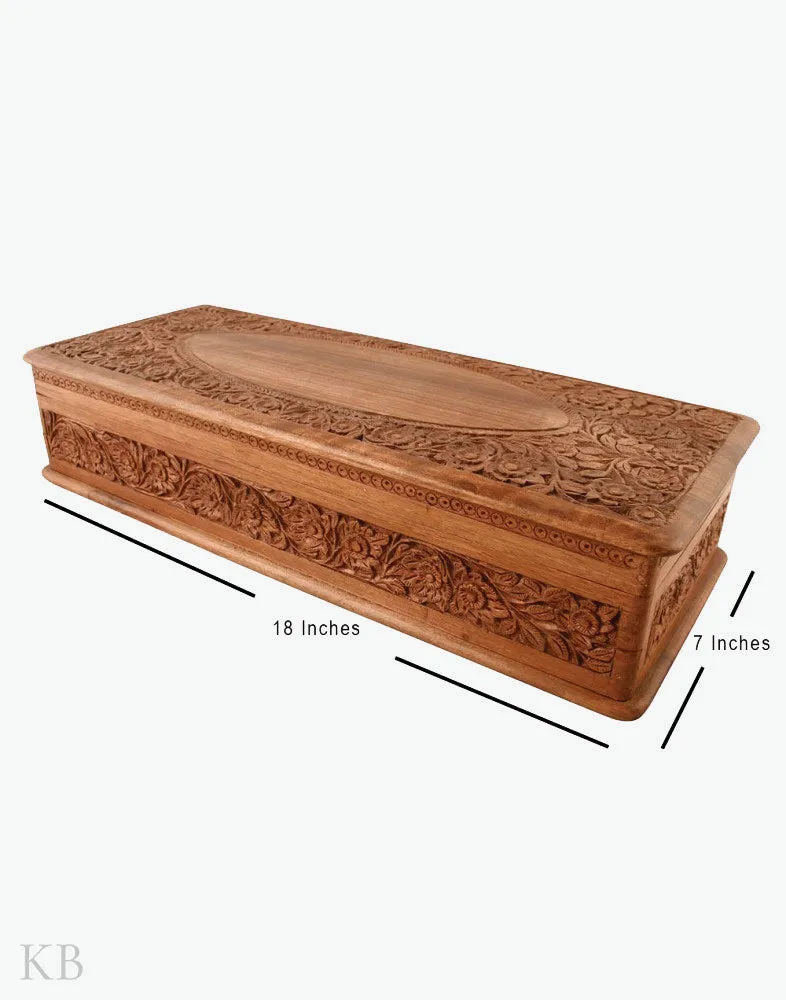 Carved Large Jewellery Box
