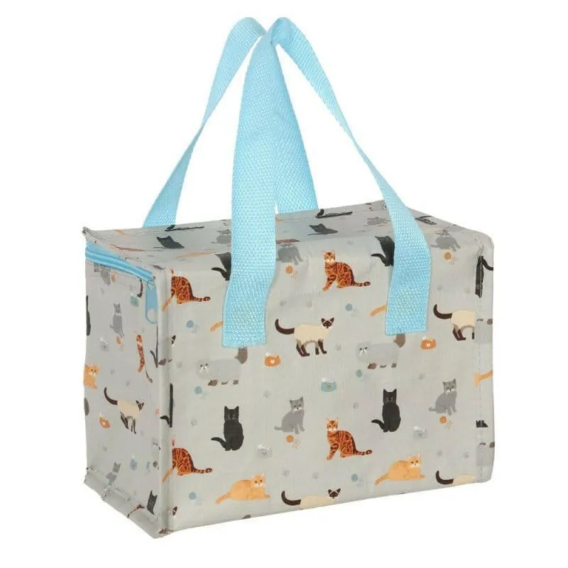 Cat Print Cooler Insulated Lunch Bag, Eco Friendly Picnic Bags
