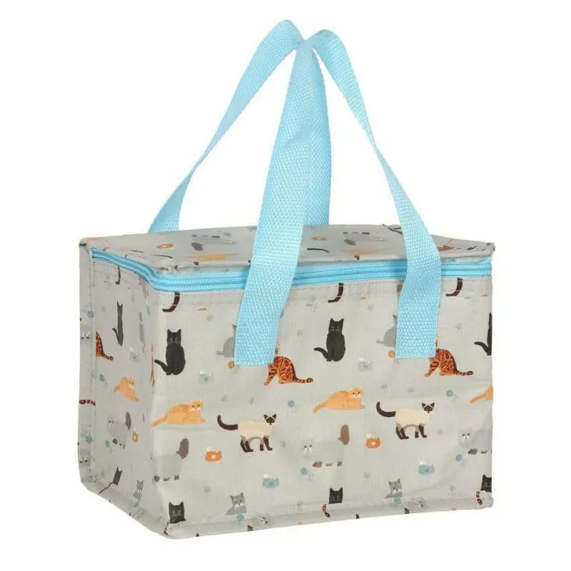 Cat Print Cooler Insulated Lunch Bag, Eco Friendly Picnic Bags