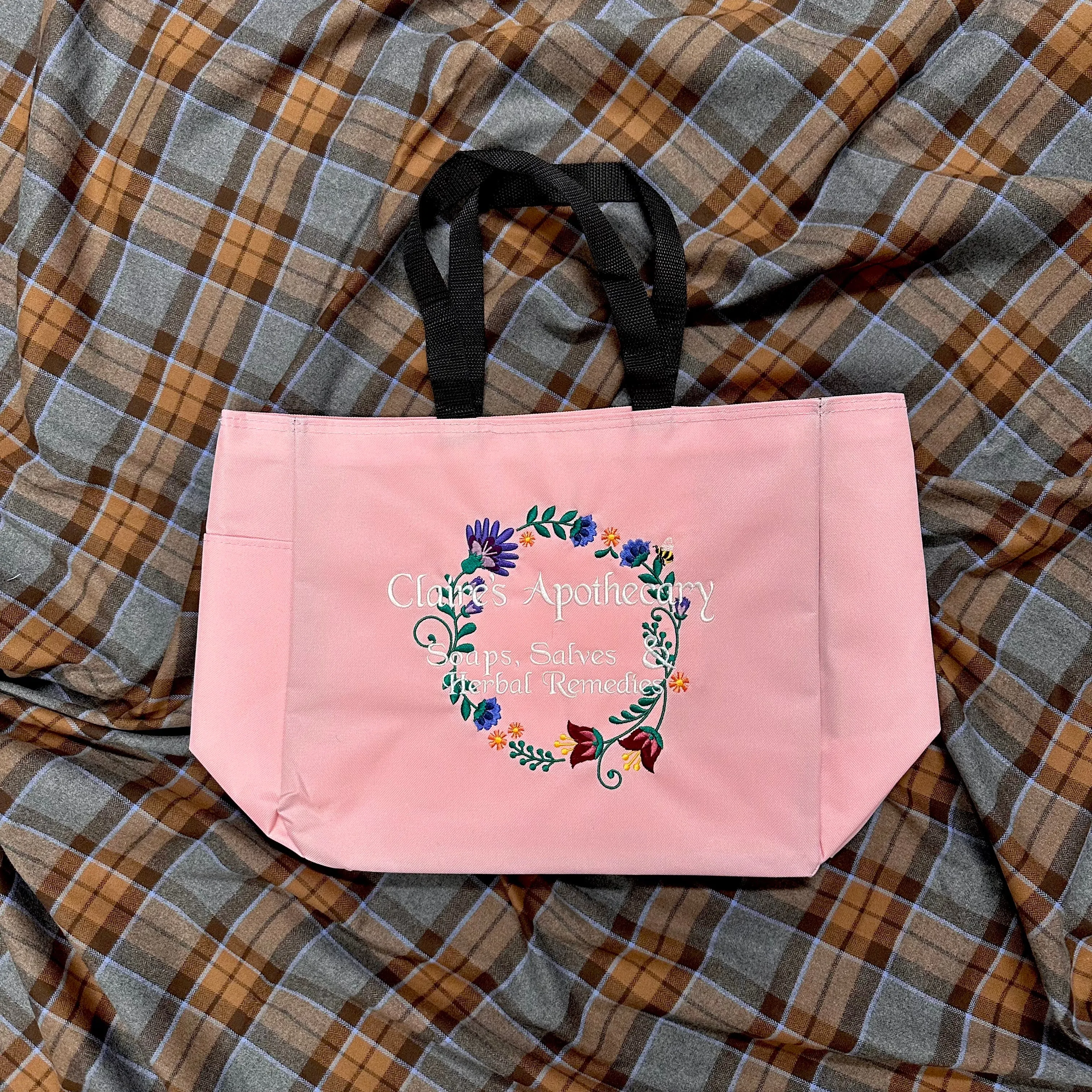 Claire's Apothecary Spring Floral Wreath Tote Bag - Outlander Inspiration