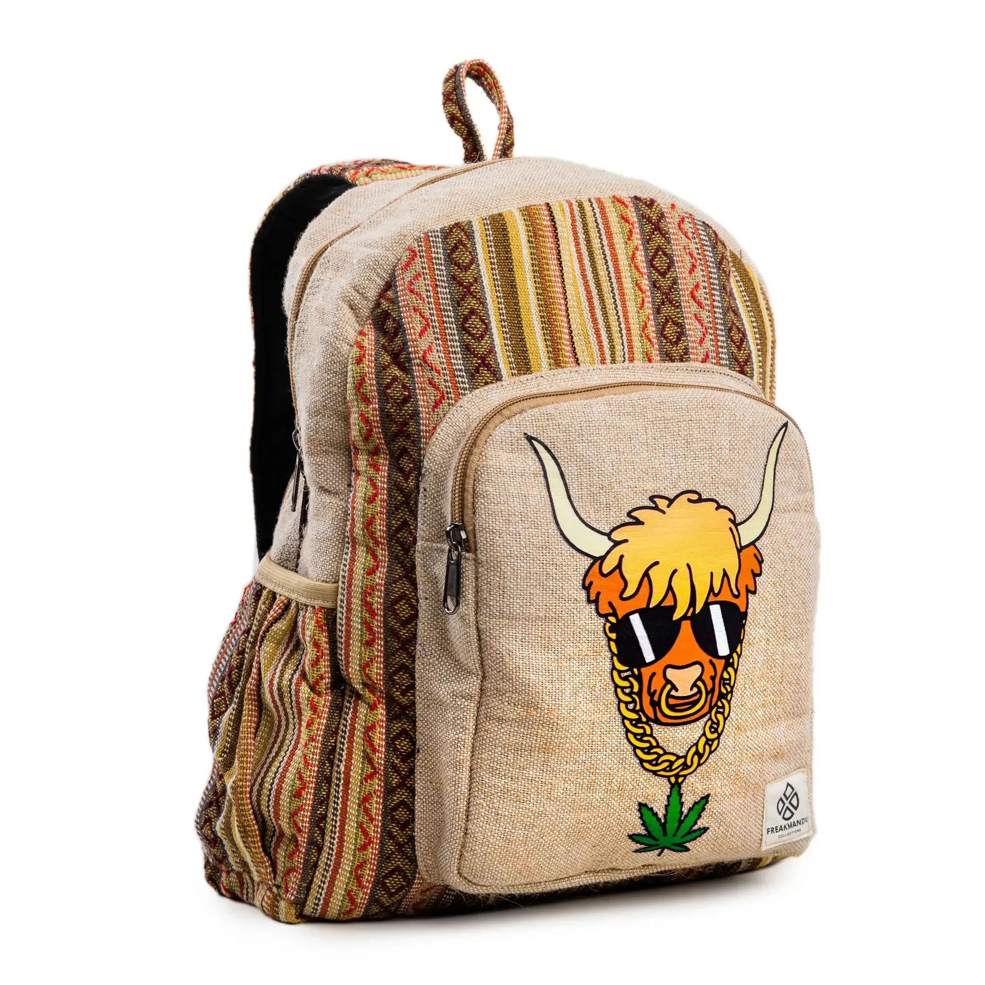 Conscious Fashion, Ethical Choices : Medium Yak print Hemp Bag
