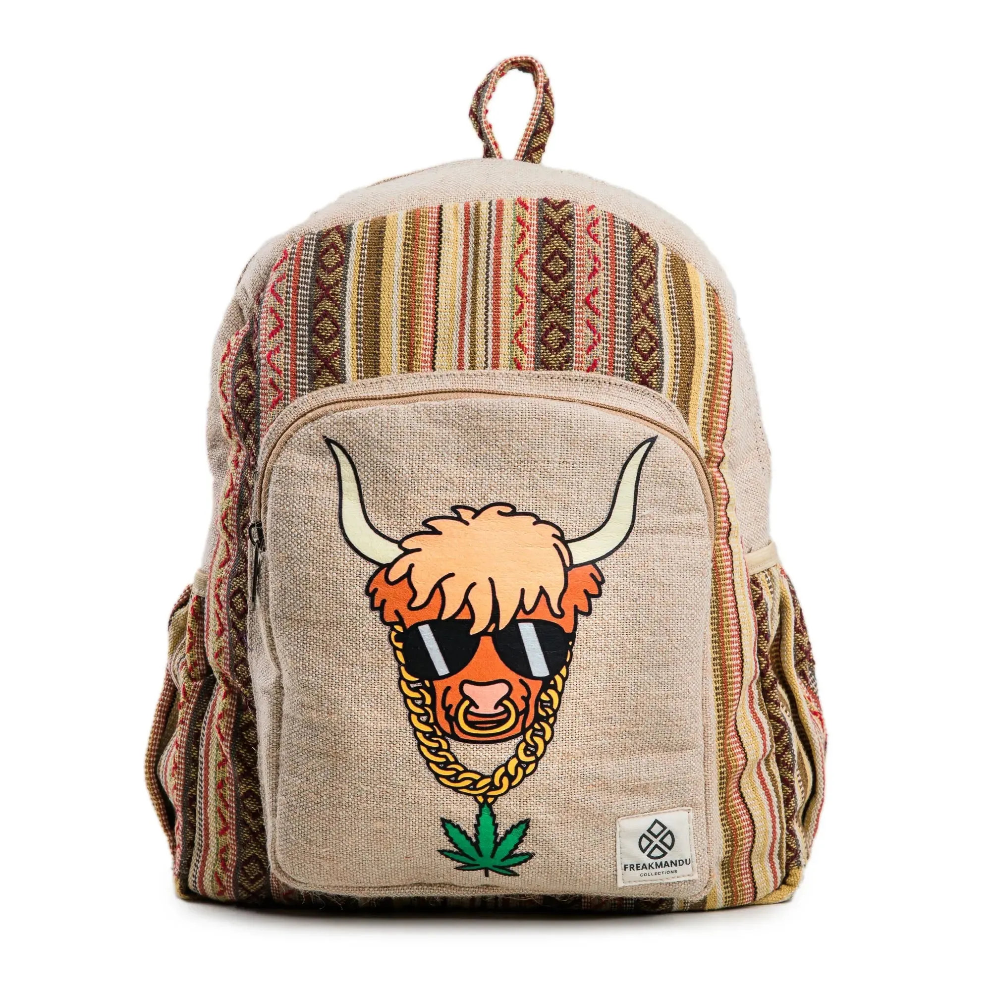 Conscious Fashion, Ethical Choices : Medium Yak print Hemp Bag