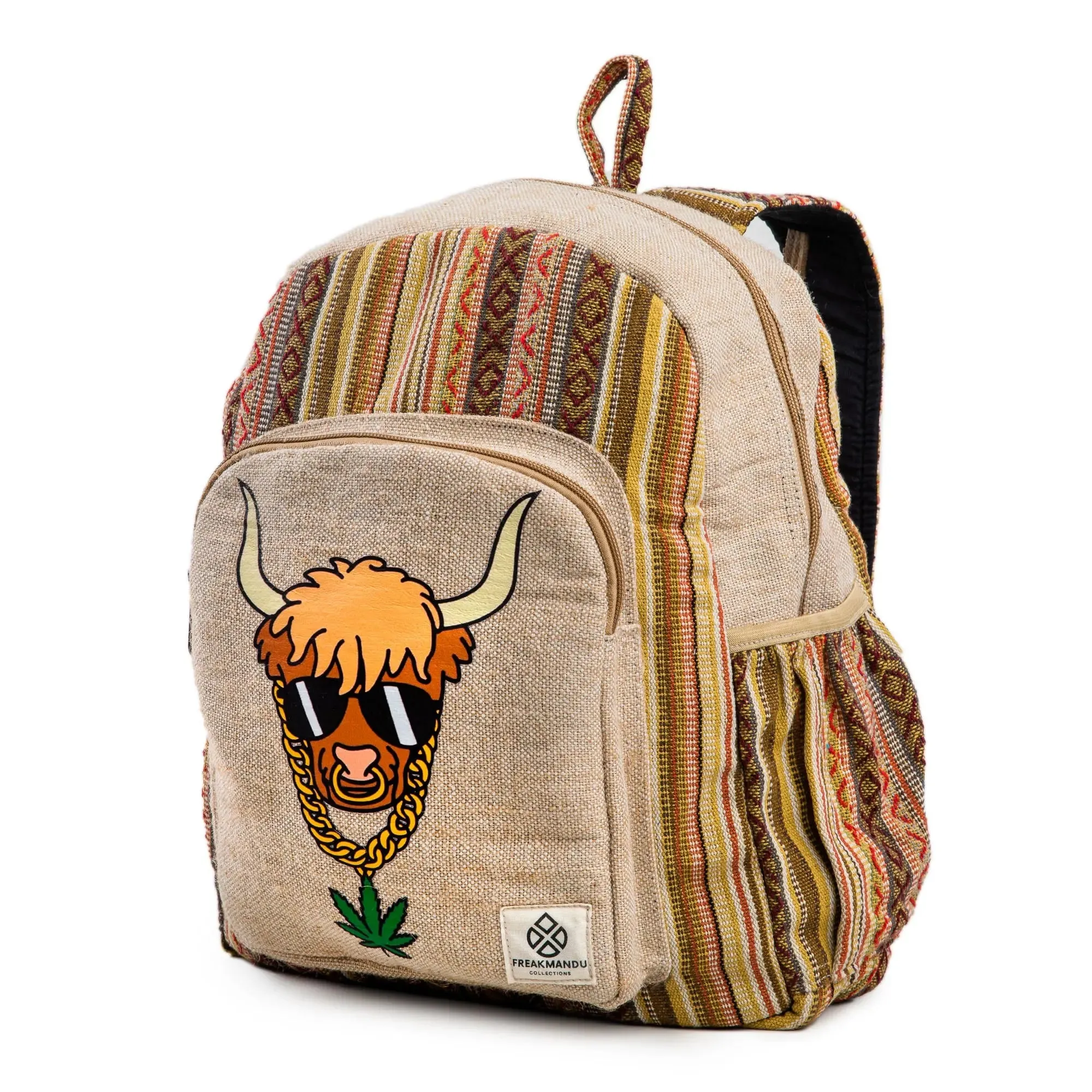 Conscious Fashion, Ethical Choices : Medium Yak print Hemp Bag