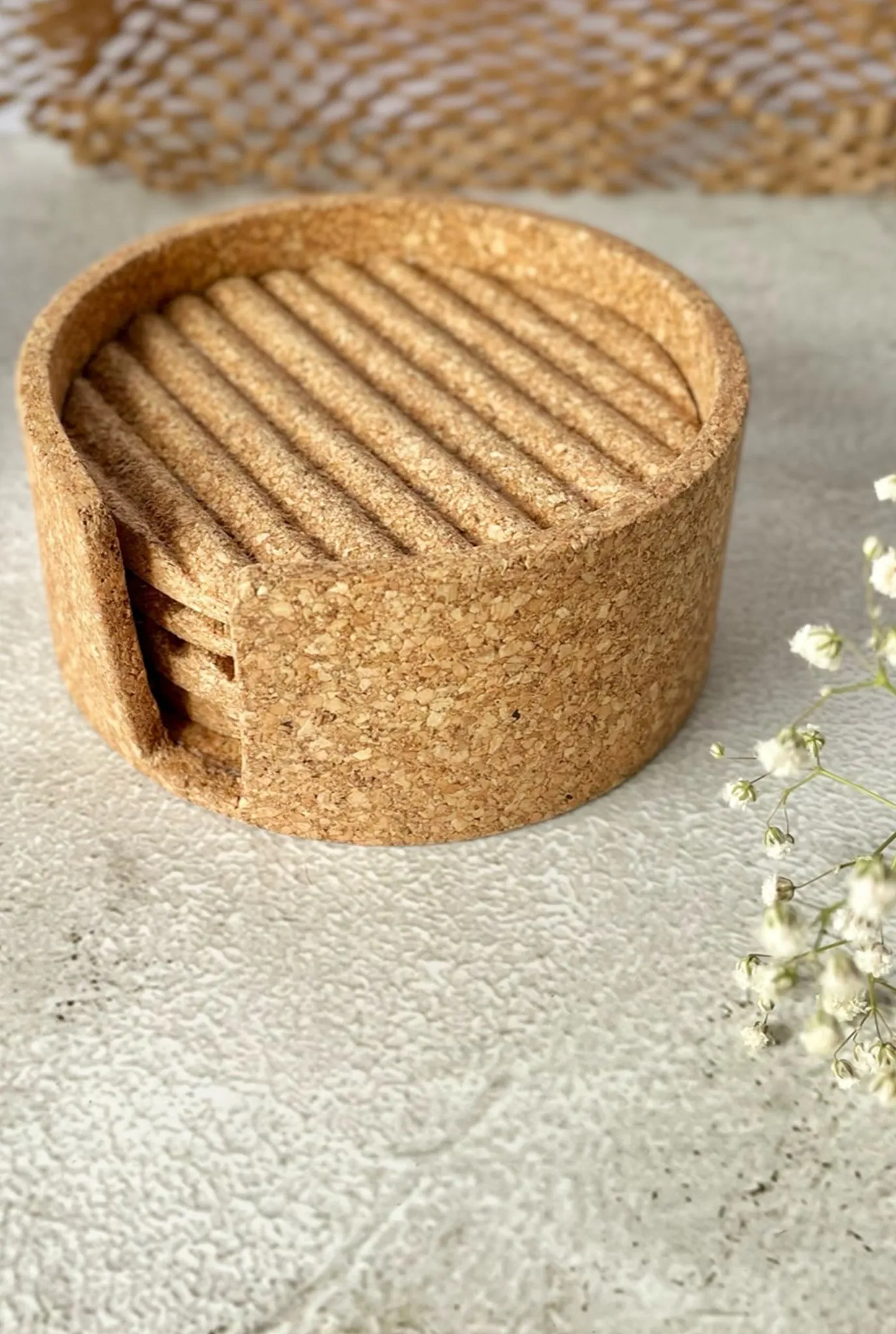 CORK COASTERS SET OF 4