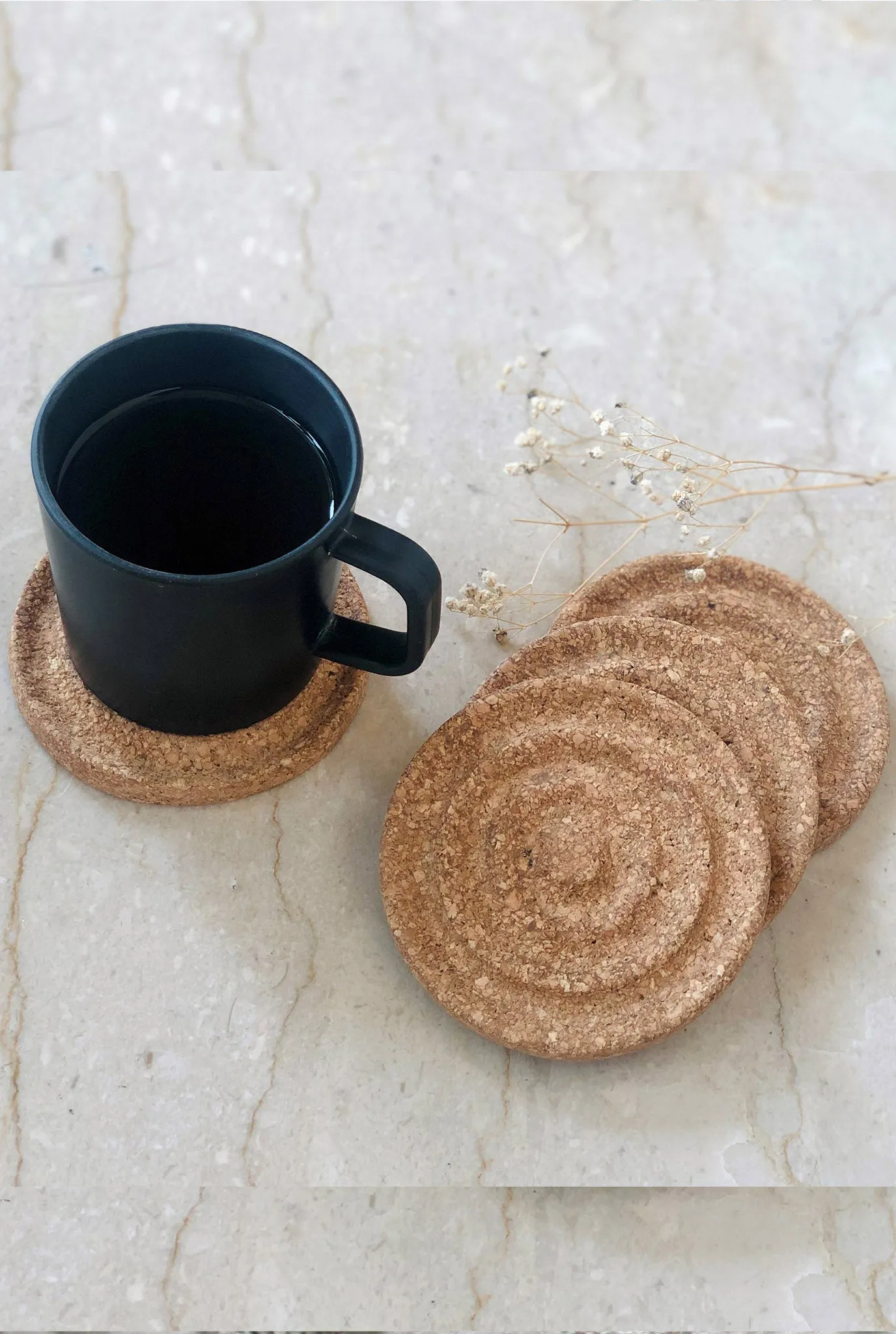 CORK COASTERS SET OF 4