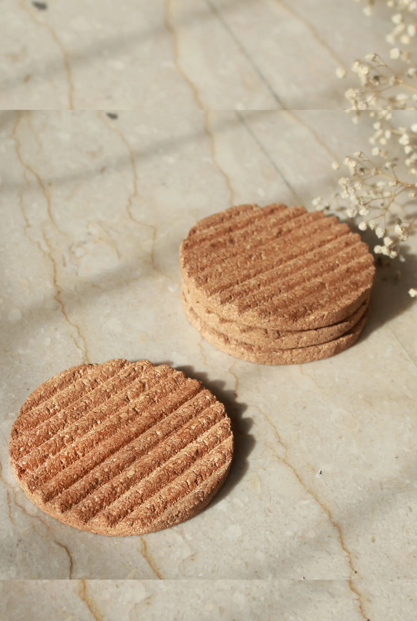 CORK COASTERS SET OF 4